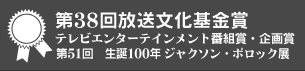 第38回放送文化基金賞　テレビエンターテインメント番組賞・企画賞　第51回 生誕100年 ジャクソン・ポロック展