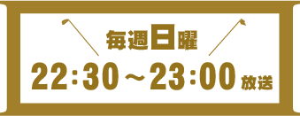 毎週日曜22：30～23：00