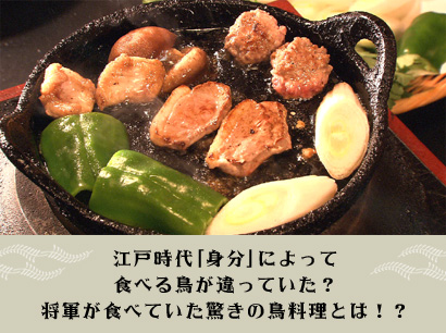  江戸時代「身分」によって食べる鳥が違っていた？将軍が食べていた驚きの鳥料理とは！？