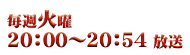 毎週火曜　20：00～20：54 放送