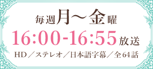 毎週月曜～金曜　16：00～16：55放送　HD／ステレオ／日本語字幕／全64話