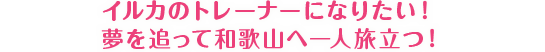 イルカのトレーナーになりたい！夢を追って和歌山へ一人旅立つ！