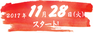 2017年11月28日（火）スタート！