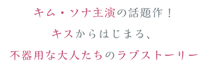 キム・ソナ主演の話題作！ キスからはじまる、 不器用な大人たちのラブストーリー